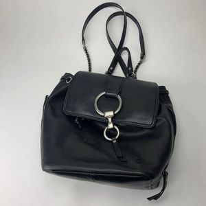 Frye Llana Black Leather Hobo Backpack 100% Leather